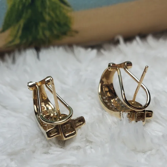 Zales14kGold Channel Set Diamond Earrings - Picture 11 of 14